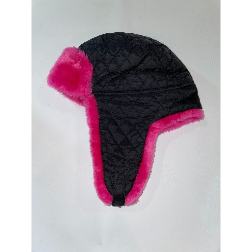 Girls Quilted Faux Fur Aviator Hat